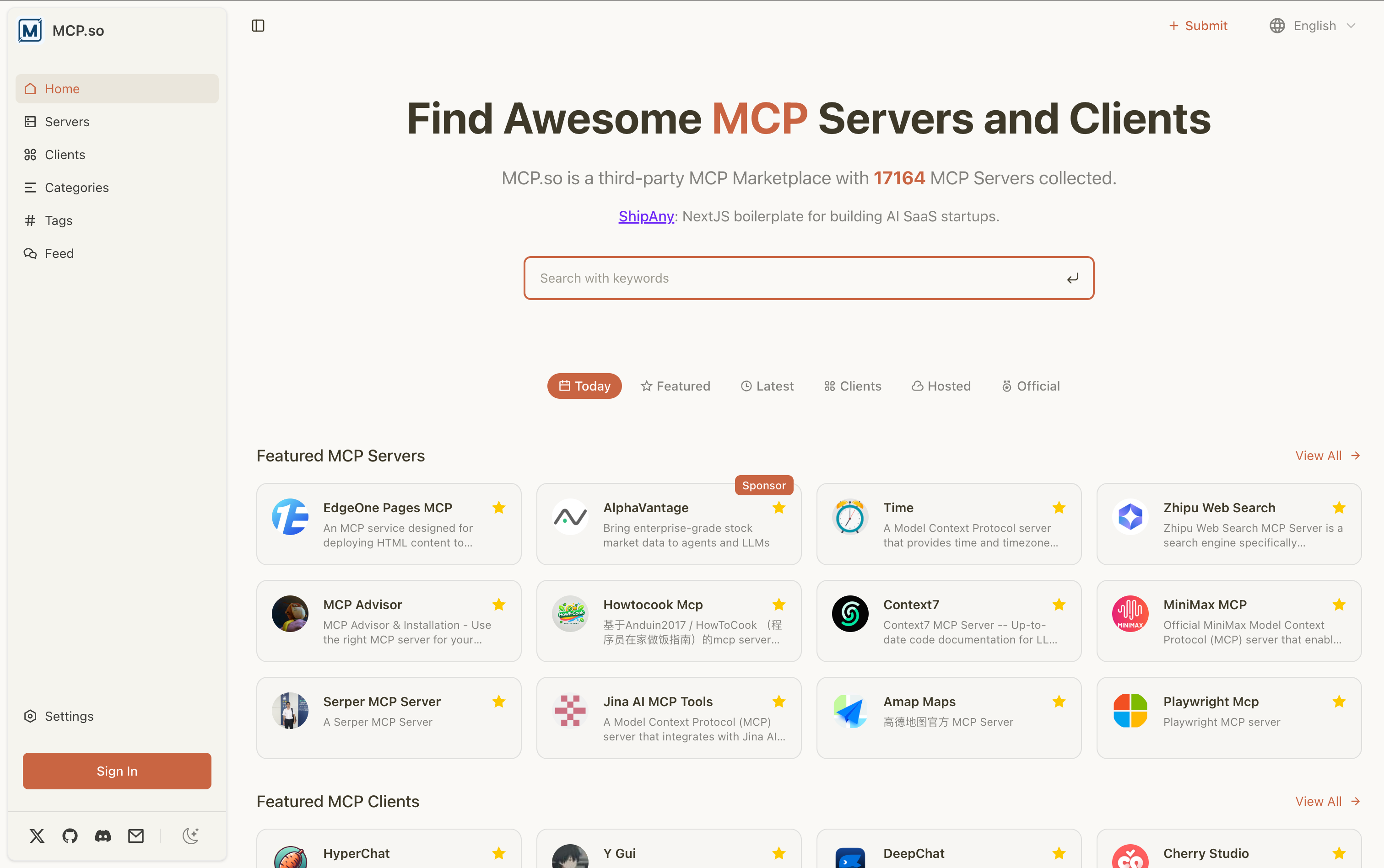 MCP.so screenshot
